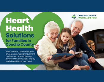 American Heart Month: Know the Signs. Protect Your Heart. Grandparents with their granddaughter. Heart Health Solutions for families in Concho County